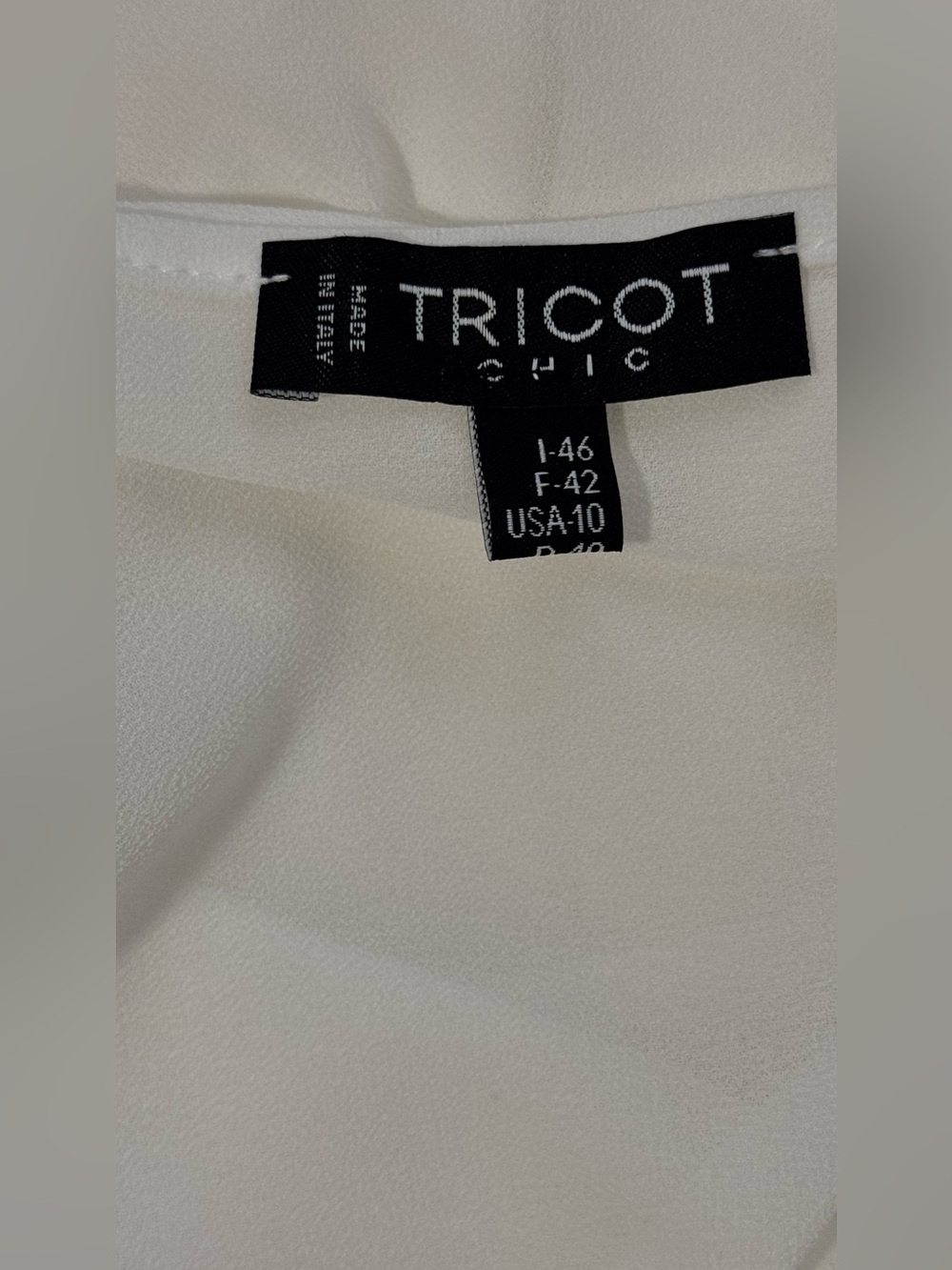 Tricot Chic Italy Metallic Knit Maxi Dress w/Slip Ivory Size 10 - Picture 10 of 16